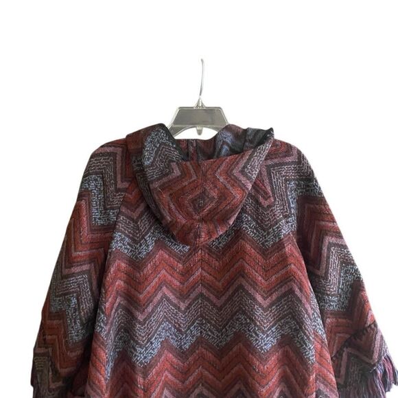 ANTHROPOLOGIE Hei Hei Mesilla Jacquard Knit Fringe Sweater Jacket Size Small - Picture 9 of 12